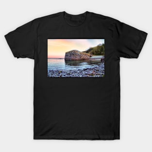 Glowing Sky At Sunset - Coastal Scenery - Stackpole Quay - Pembreokeshire T-Shirt